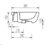 Tengri 500 x 390mm Semi Recessed Basin