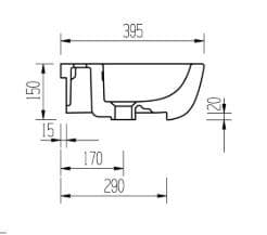 Tengri 500 x 390mm Semi Recessed Basin