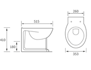 Tengri Back To Wall Toilet Inc Soft Close Seat