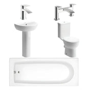 Tengri Bathroom Pack with Bath (various sizes), Toilet, Basin & Pedestal, Taps and Wastes