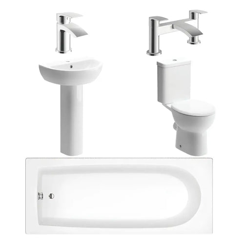Tengri Bathroom Pack with Bath (various sizes), Toilet, Basin & Pedestal, Taps and Wastes