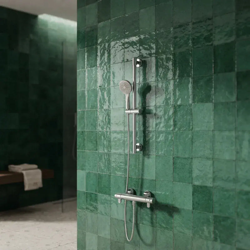 TMV3 Thermostatic Cool Bar Safety Shower with Easy-Use Paddle Levers & Single Handset