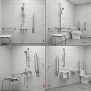 TMV3 Thermostatic Cool Bar Safety Shower with Easy-Use Paddle Levers & Single Handset