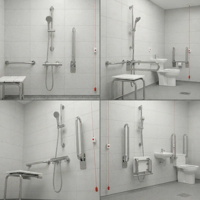 TMV3 Thermostatic Cool Bar Safety Shower with Easy-Use Paddle Levers & Single Handset