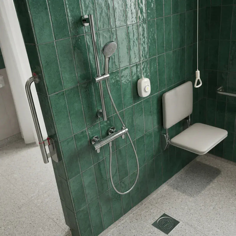 TMV3 Thermostatic Cool Bar Safety Shower with Easy-Use Paddle Levers & Single Handset