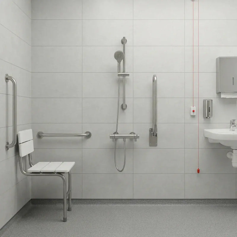 TMV3 Thermostatic Cool Bar Safety Shower with Easy-Use Paddle Levers & Single Handset
