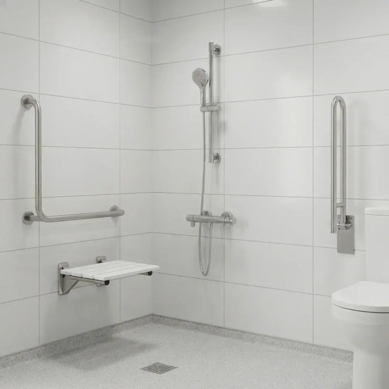 TMV3 Thermostatic Cool Bar Safety Shower with Easy-Use Paddle Levers & Single Handset