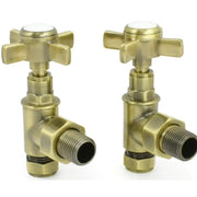 Traditional Radiator Valve Set - Chrome, Brass or Black - Chrome