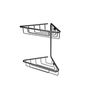 Triangle 2-Tier Corner Shower Caddy - Black