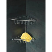 Triangle 2-Tier Corner Shower Caddy - Chrome
