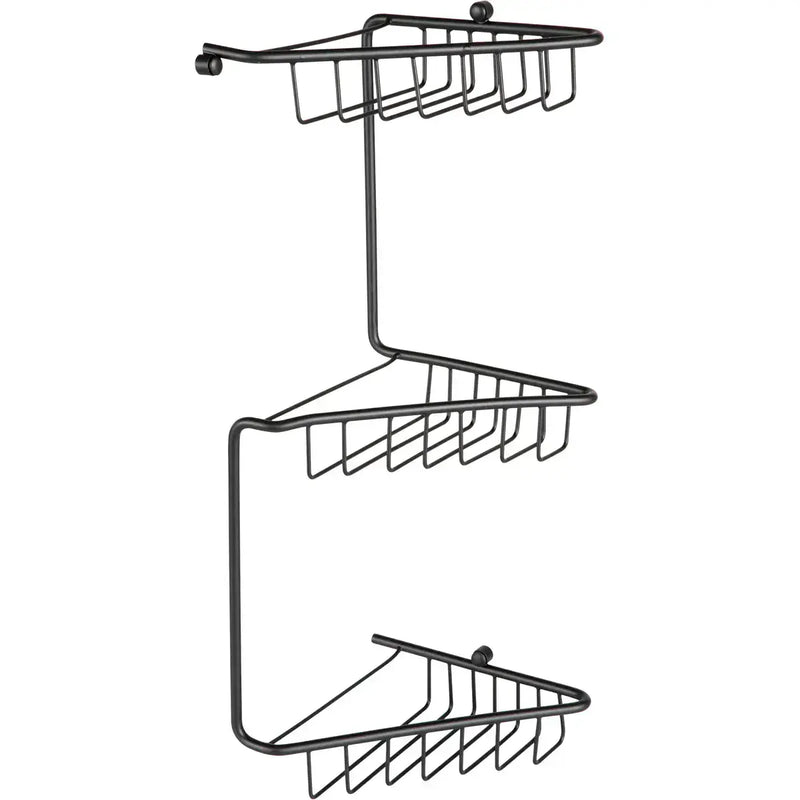 Triangle 3-Tier Corner Shower Caddy - Black