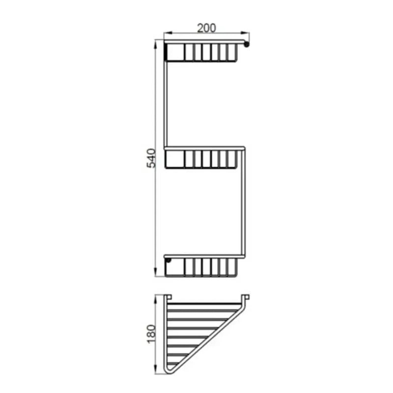 Triangle 3-Tier Corner Shower Caddy - Chrome