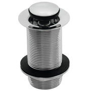 Unslotted Round Basin Waste - Chrome