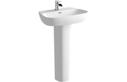 Vegar 600mm Basin With Full or Semi Pedestal - Full Pedestal