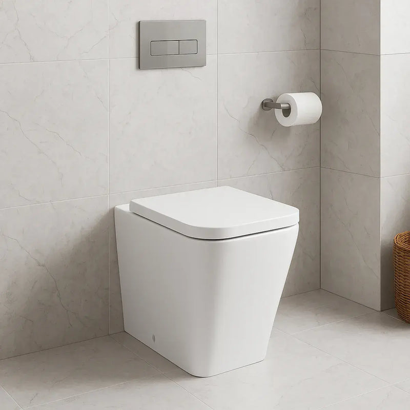 Vegar Rimless Back To Wall Toilet, Rimless, Comfort Height