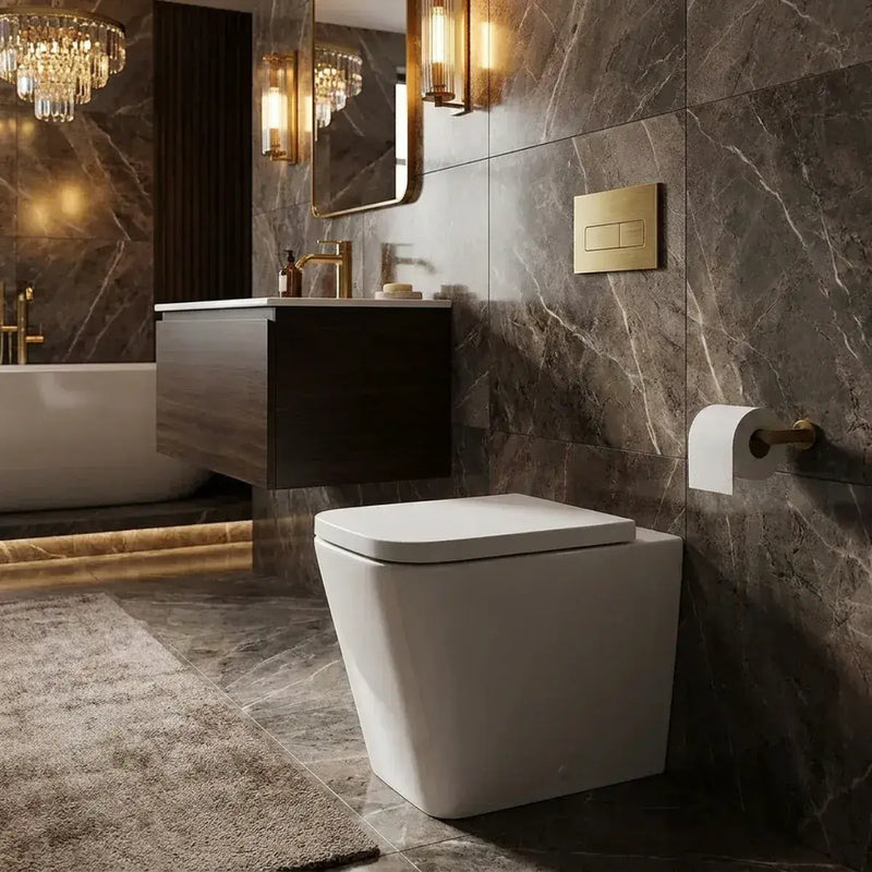 Vegar Rimless Back To Wall Toilet, Rimless, Comfort Height