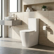 Vegar Rimless Close Coupled Toilet, Rimless , Closed Back, Comfort Height