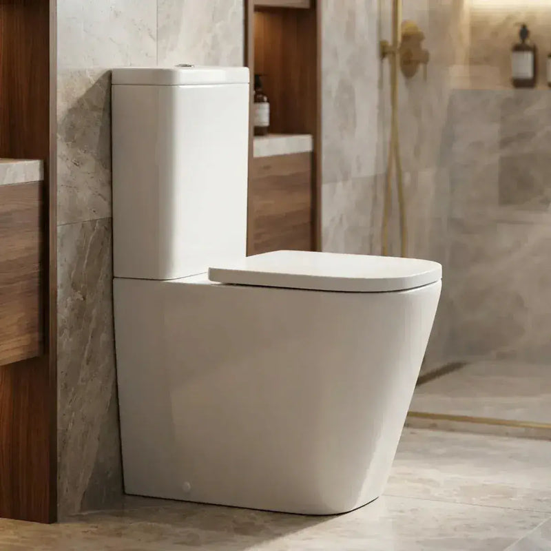 Vegar Rimless Close Coupled Toilet, Rimless , Closed Back, Comfort Height