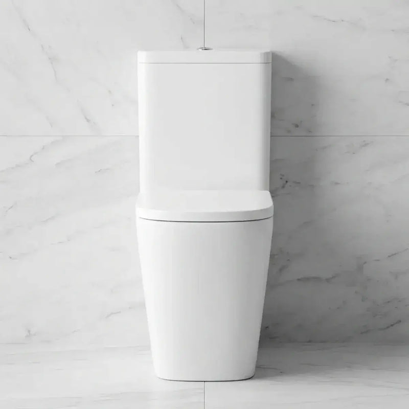 Vegar Rimless Close Coupled Toilet, Rimless , Closed Back, Comfort Height