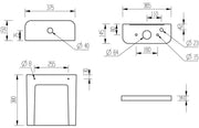 Vegar Rimless Close Coupled Toilet, Rimless , Open Back, Comfort Height