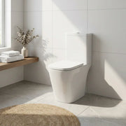 Vegar Rimless Close Coupled Toilet, Rimless , Open Back, Comfort Height