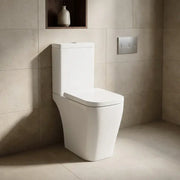 Vegar Rimless Close Coupled Toilet, Rimless, Short Projection, Open Back