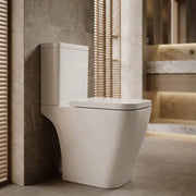 Vegar Rimless Close Coupled Toilet, Rimless, Short Projection, Open Back