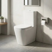Vegar Rimless Close Coupled Toilet, Rimless With Soft Close Seat, Fully Shrouded