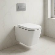 Vegar Rimless Wall Hung Short Projection Toilet and Soft Close Seat