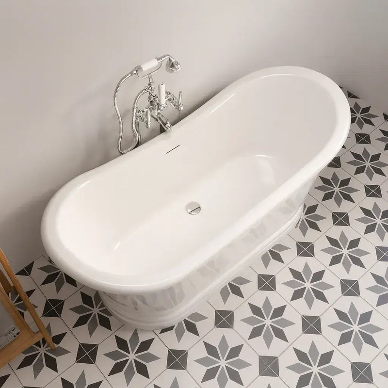 Victoria 1640 x 700mm Traditional Freestanding Bath | Twin Skinned Double Ended Roll Top