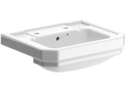 Victorian Style 495 x 455mm Semi Recessed Basin, 2 Tap Holes