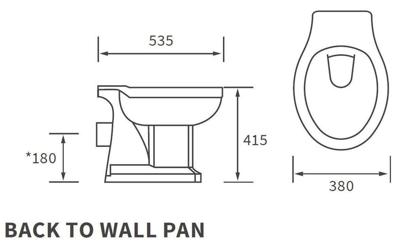 Victorian Style Back To Wall Toilet With Satin White Soft Close Seat