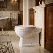 Victorian Style Back To Wall Toilet With White Soft Close Seat