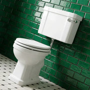Victorian Style Low Level Toilet With White Soft Close Seat