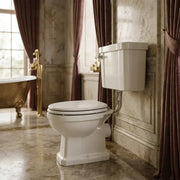Victorian Style Low Level Toilet With White Soft Close Seat