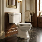 Victorian Style Low Level Toilet With White Soft Close Seat
