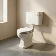 Victorian Style Low Level Toilet With White Soft Close Seat