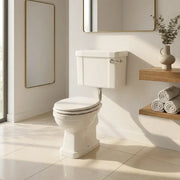 Victorian Style Low Level Toilet With White Soft Close Seat
