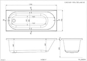 Visione Bathroom Vanity Pack with Bath, Toilet, Basin Set, Optional Taps and Wastes, by Bathcenterpro
