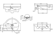Visione Bathroom Vanity Pack with Bath, Toilet, Basin Set, Optional Taps and Wastes, by Bathcenterpro