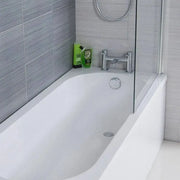 Visione Vanity and Toilet Unit Bathroom Pack with Bath Screen and Dual Shower