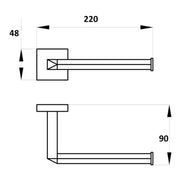 Vitte Toilet Roll Holder - Chrome