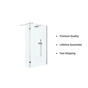 Walk-In Shower Screen with Chrome Profile & 8mm Toughened Glass - 700mm