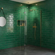 Walk-In Shower Screen with Chrome Profile & 8mm Toughened Glass - 900mm