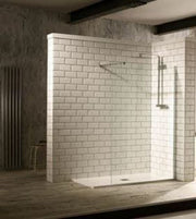 Walk-In Shower Screen with Chrome Profile & 8mm Toughened Glass - 700mm