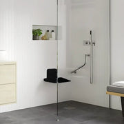 Wall Mounted Shower Seat - Black