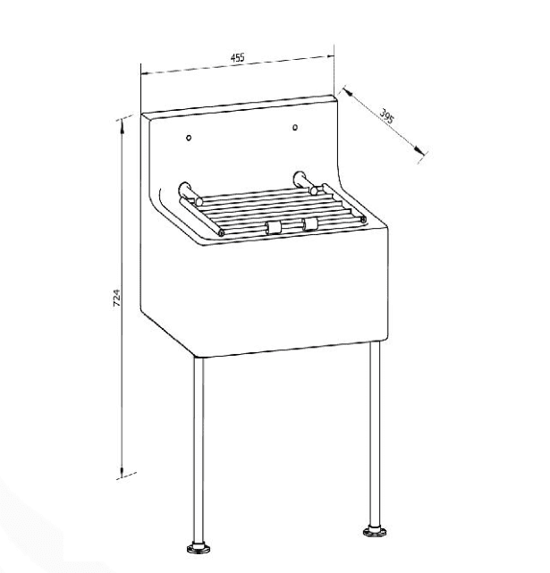 Warwick 468 Cleaner Sink with Back