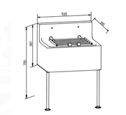 Warwick 510 Cleaner Sink with Back