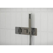 Xavi Shower Pack Two - Two Outlet Twin Shower Valve w/Handset & Brass Overhead - Chrome