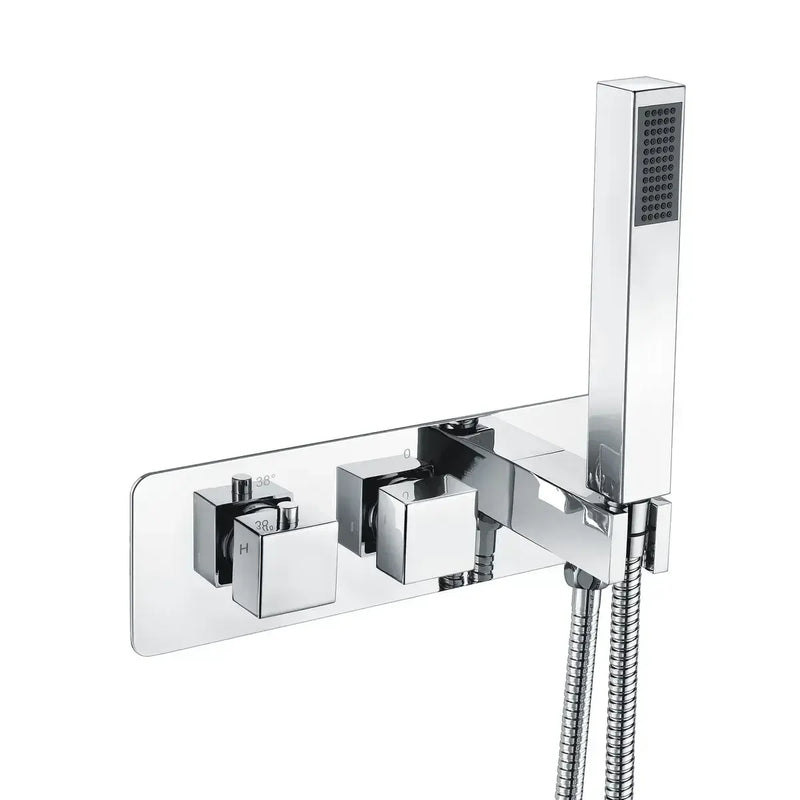 Xavi Thermostatic Two Outlet Shower Valve w/Handset - Chrome